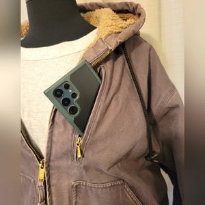 Sherpa-Lined Canvas Jacket